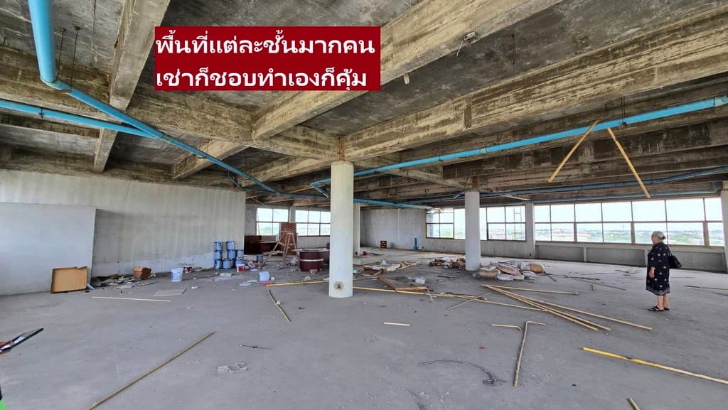 ขายอาคารสำนักงานขนาดใหญ่ยักษ์ 6-8 ชั้น ขนาดใหญ่พร้อมที่ดินอีก 420 ตรวา สวยติดถนนติวานนท์-ปากเกร็ด25